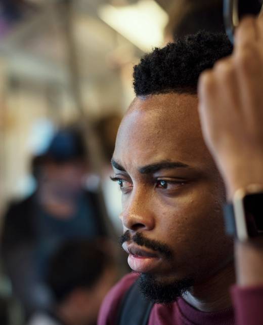 Man on a train